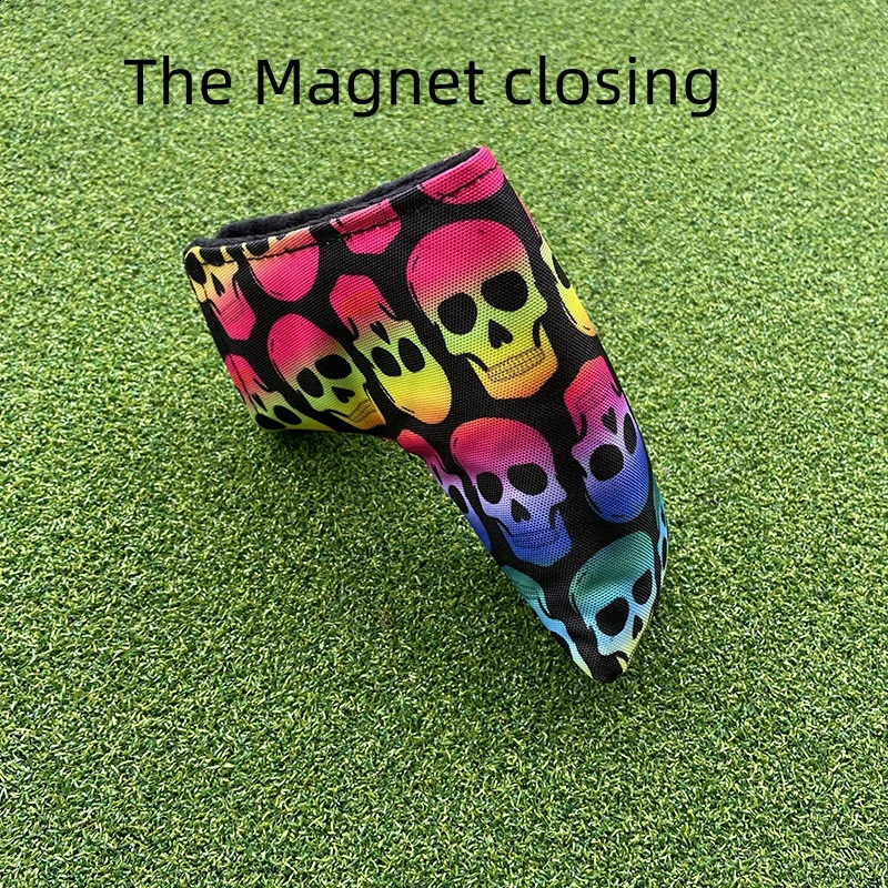 Colored Skulls Canvas Golf Woods Headcovers 135U Covers For Driver Fairway hybird Putter Clubs Heads 250918