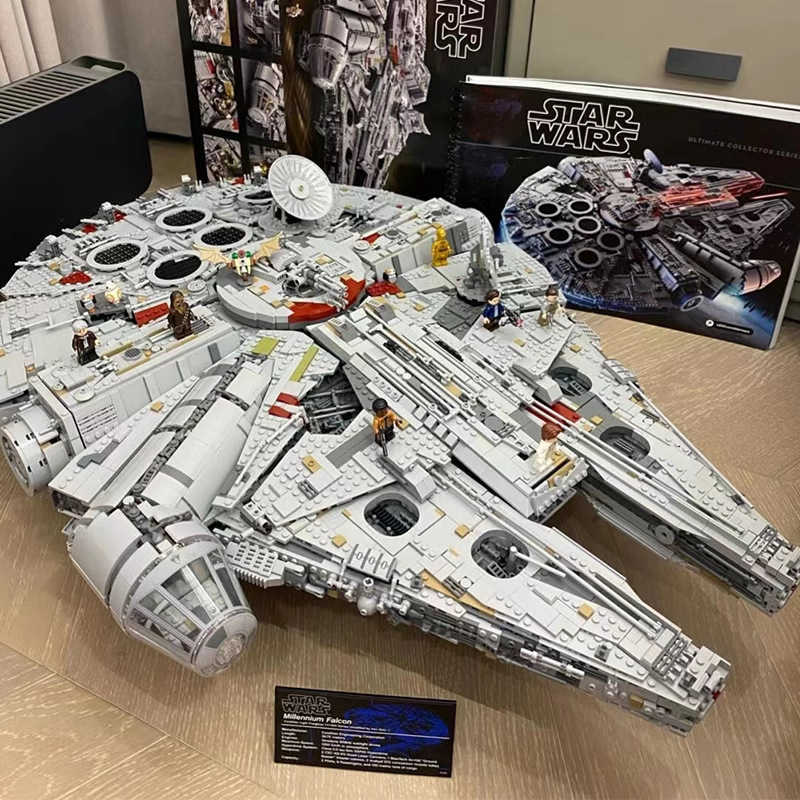 Disney Millennium Falcon Star Wars Building Set - Difficult Large Cross-border Wholesale Adult Toy Gift