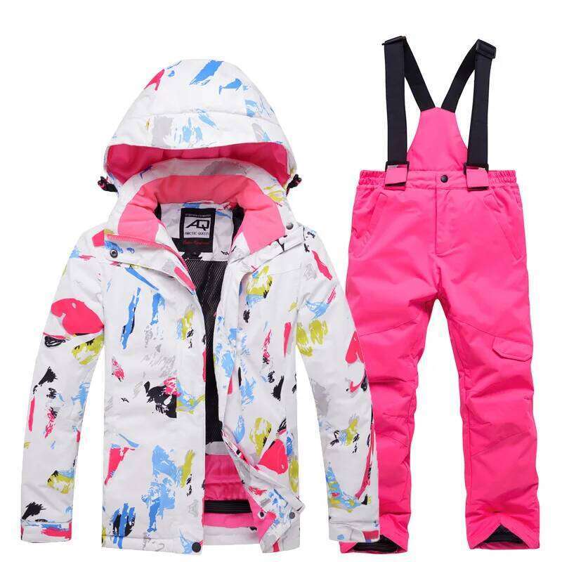 Kids Ski Suit Girls Children Snow Set Winter Windproof Waterproof Warm Skiing Snowboarding Jacket Pants Sk034