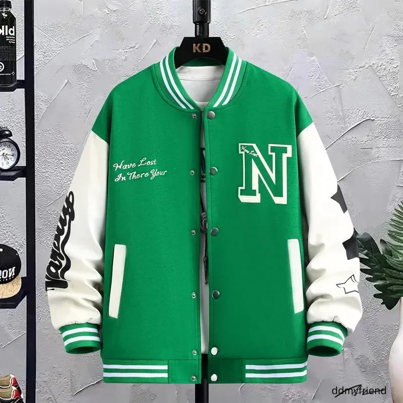 Loosefit Mens Baseball Jacket American Style Couple Costume Autumnwinter For Men Trendy Casual Scene Top 250729 ddmyfriend