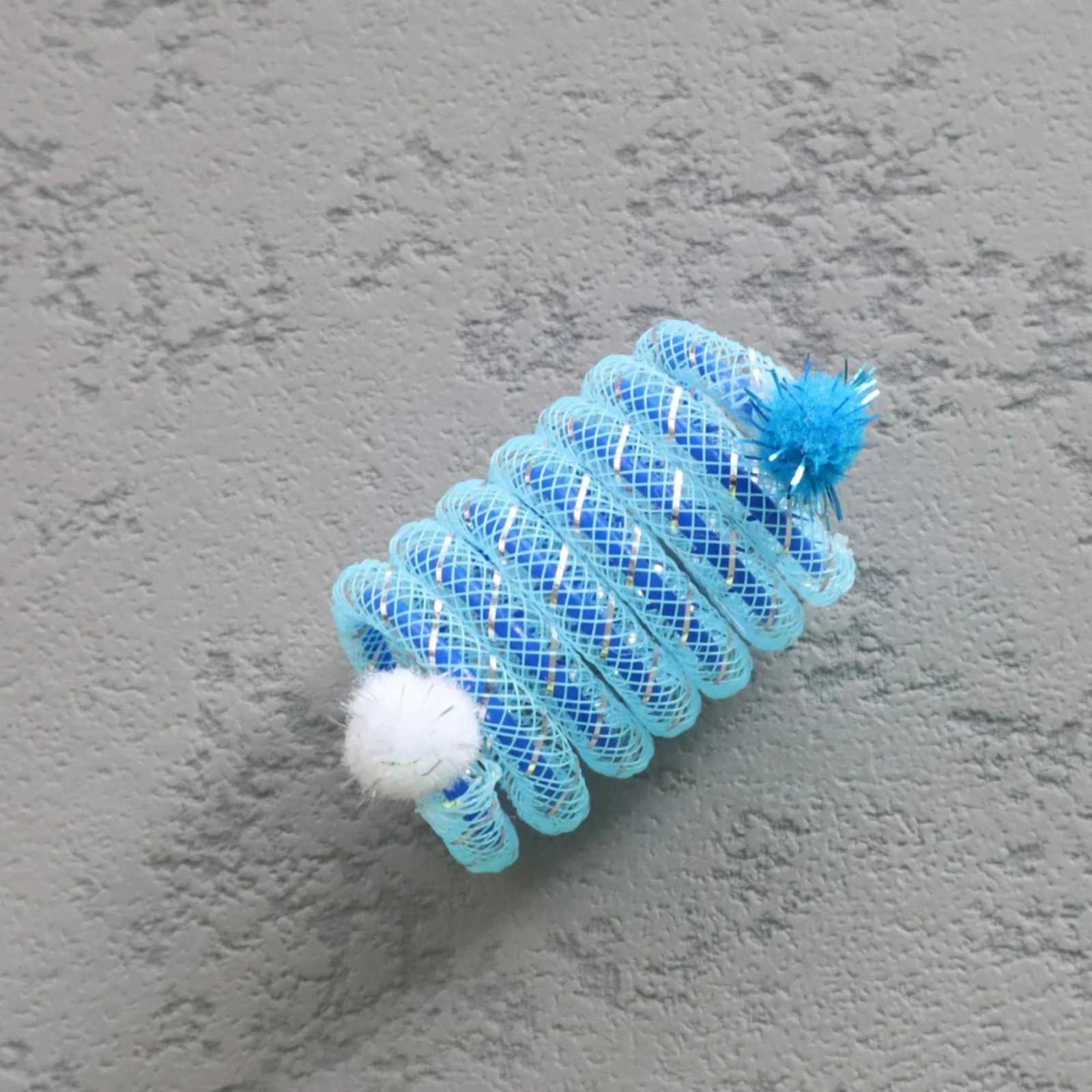 4pcs Colorful Spring Cat Toy Chew Resistant Elastic Wool Ball Spring Toys for Cats Tease Pet Supplies X250918