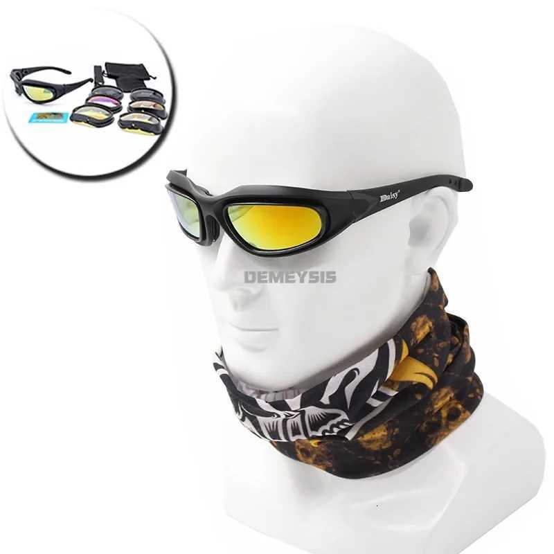 C6 Polarized Glasses CS Hunting Tactical Shooting Airsoft Protection Goggs C5 X7 Motorcyc Riding Sunglasses with 4 ns Kit Y250919