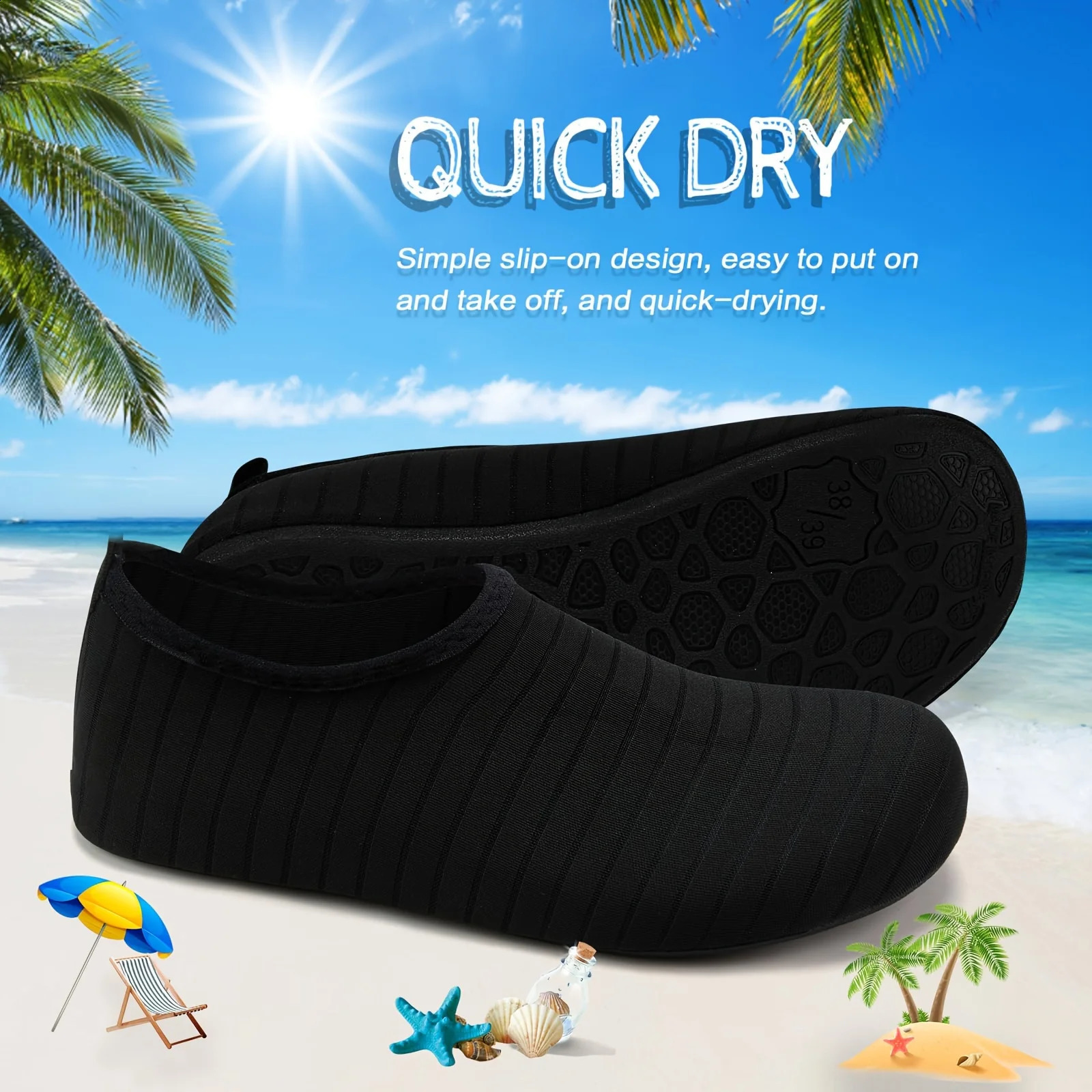 1 Pair Water Shoes Women Barefoot Socks AntiSlip QuickDry Men Beach Swim Water Sports Shoes250918