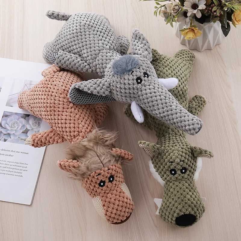 Plush Cartoon Puppy Dog Toy Pet Dog Chew Squeak Toys for Small Dogs Teeth Grinding Pet Products Dog Accessories X250918