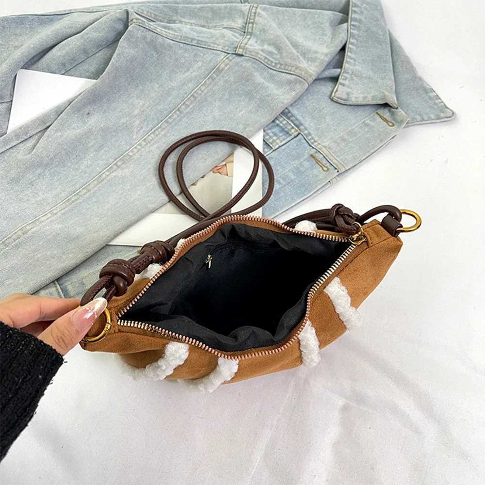 Small and Niche Patchwork Armpit Bag Versatile for Winter Commuting OneShoulder Crossbody Dumpling BagXJ250918