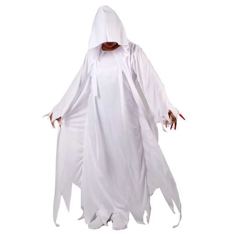Halloween Scary Costumes Penny Npc Dress Up People Halloween Cosplay Clothes Props Scary White Female Ghost with Hat L250918