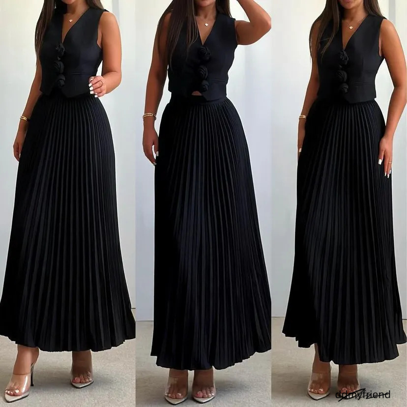 Free Shipping Designer For Women Fashionable Dress With Breathable Drape And Casual Long Skirt ddmyfriend