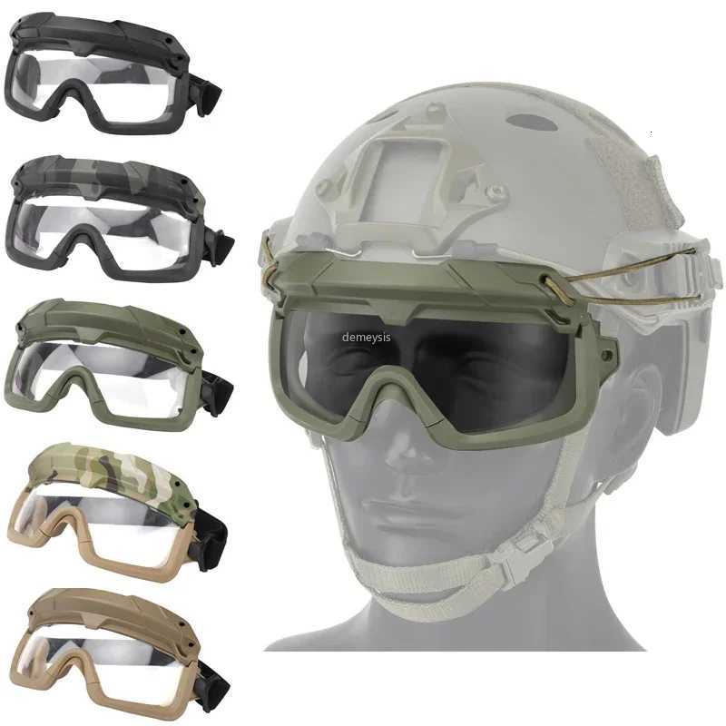 Tactical Airsoft Paintball Goggs Windproof Anti Fog CS Wargame Hiking Protection Goggs Fits for Tactical Helmet Y250919