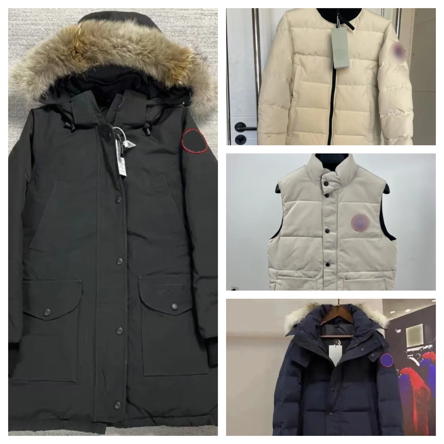 Down Jackets Winter Jacket Women Parkas Puffer Vest Jacket Casual Down Coats Designer Stylist Outdoor High Quality Unisex Outwear Warm Jacket Fur Collar Detachable