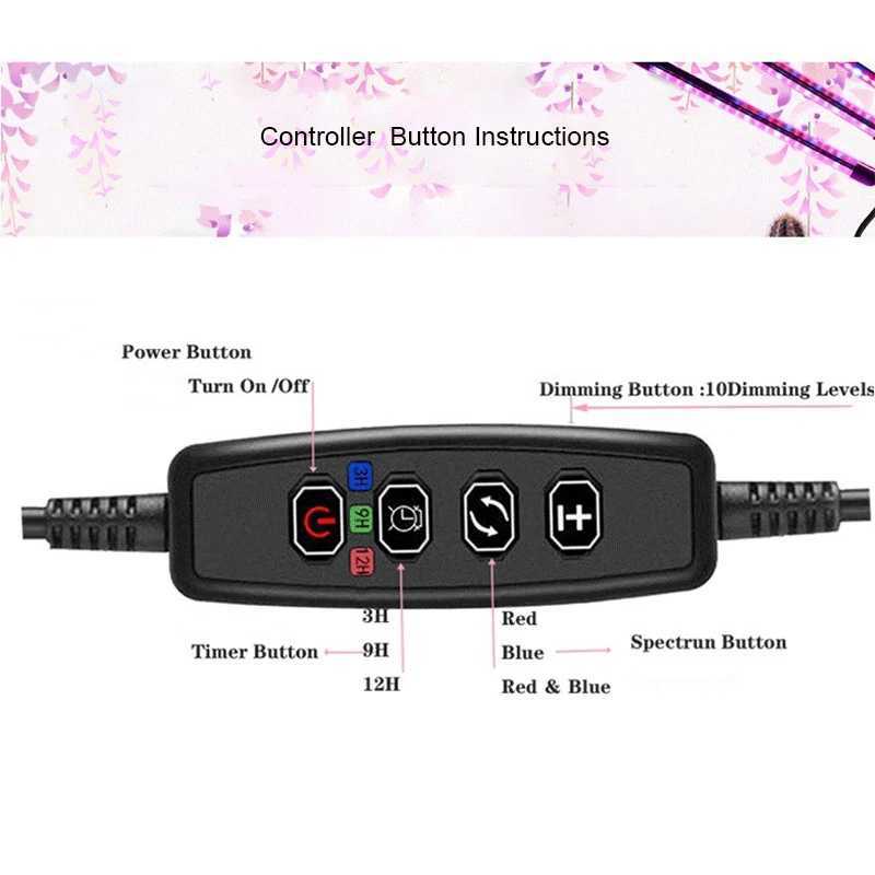 USB Led Grow Lights For Indoor Plants With Full Spectrum 4000K Pot Plant Light Adjustable Clip Auto Timer 3912 Hours C250919