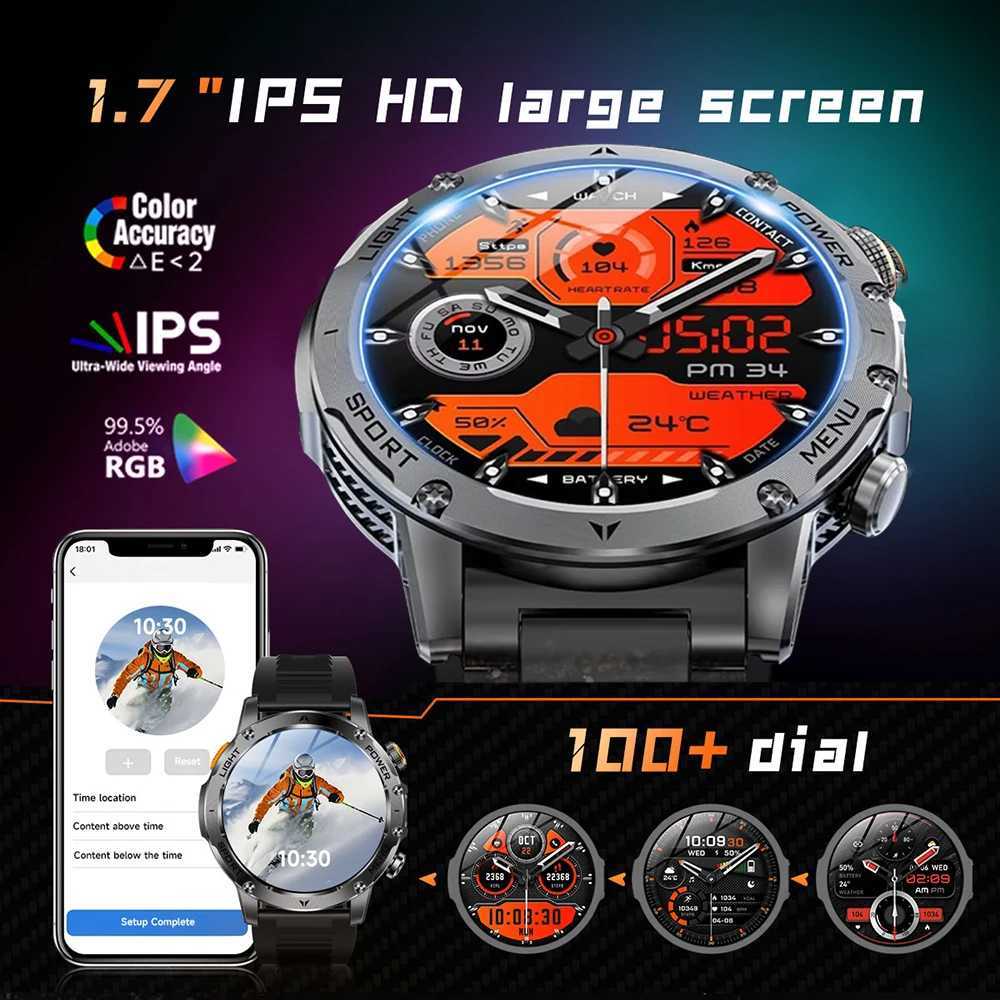 2025 New 1000mAh Battery GPS Smart Watch Men 17 AMOLED Display Sport SmartWatch NFC rate Call 5ATM Waterproof Smartwatch Y250919