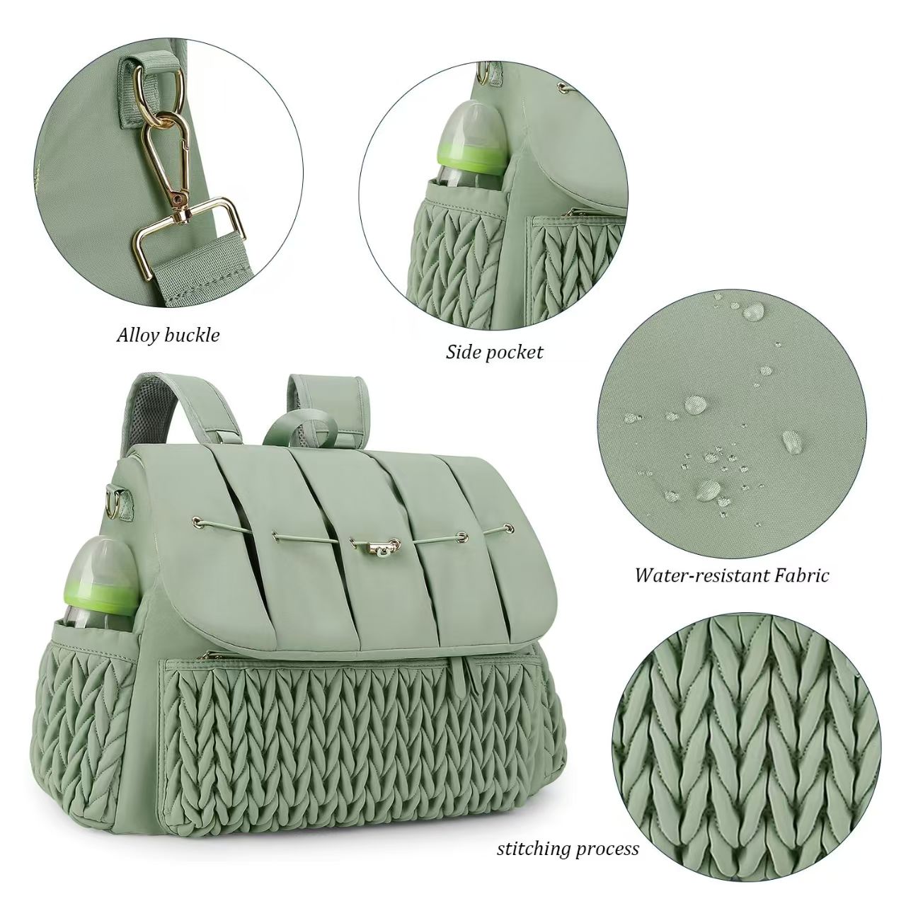 Designer Bag Large Capacity Diaper Stroller Waterproof Mummy Maternity Nappy Travel Baby Nursing Multifunction Tote Bag