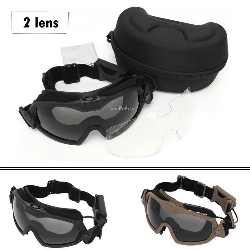 Tactical Goggles Airsoft Shooting Safety Eye Protection Windproof Mini Fan Antifog Motorcycle Hunting Combat Glasses J250919