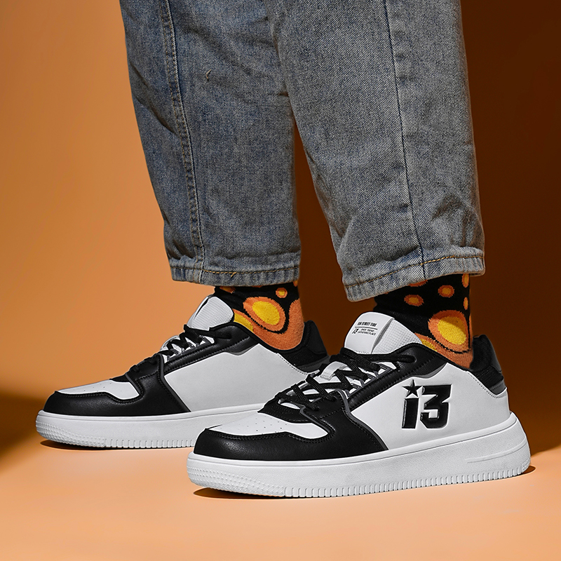 New four seasons new genuine leather casual breathable men's white shoes all-match popular couple sports shoes