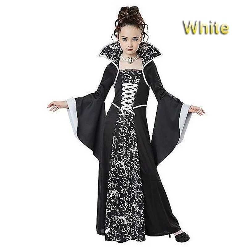 Cosjie Halloween Costume for Kids Girls Flared Sleeves Royal Vampire Costume Girl Medieval Long Sleeve Dress Costume for Party C L250918