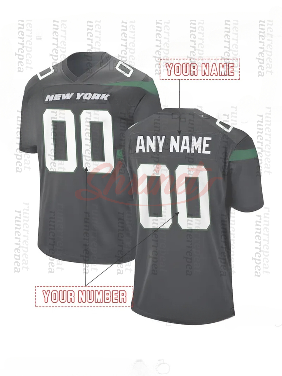 Rodgers Embroidery Custom Football Jerseys Williams Ahmad Sauce Gardner Garrett Wilson custom Breece Hall Zach Lazard Joe Namath Chrebet Martin