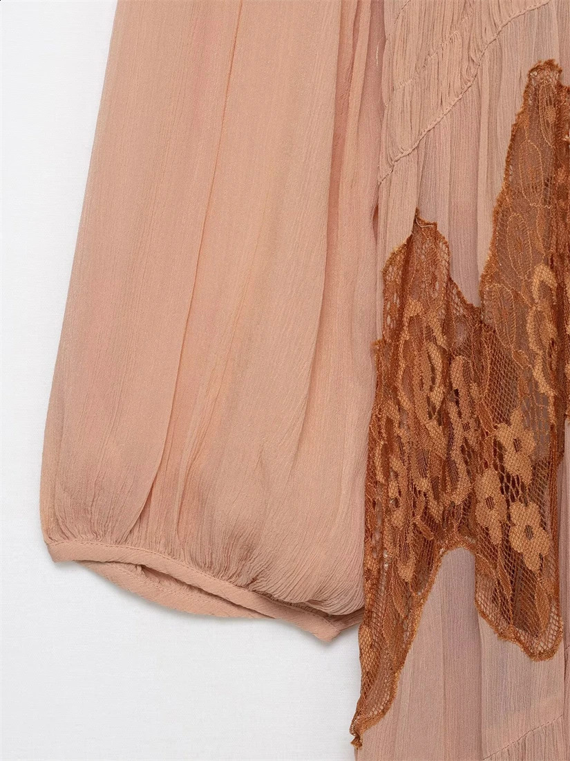 Ladies Dresses Womens Fashion Bow Patchwork Lace Dresses 250919