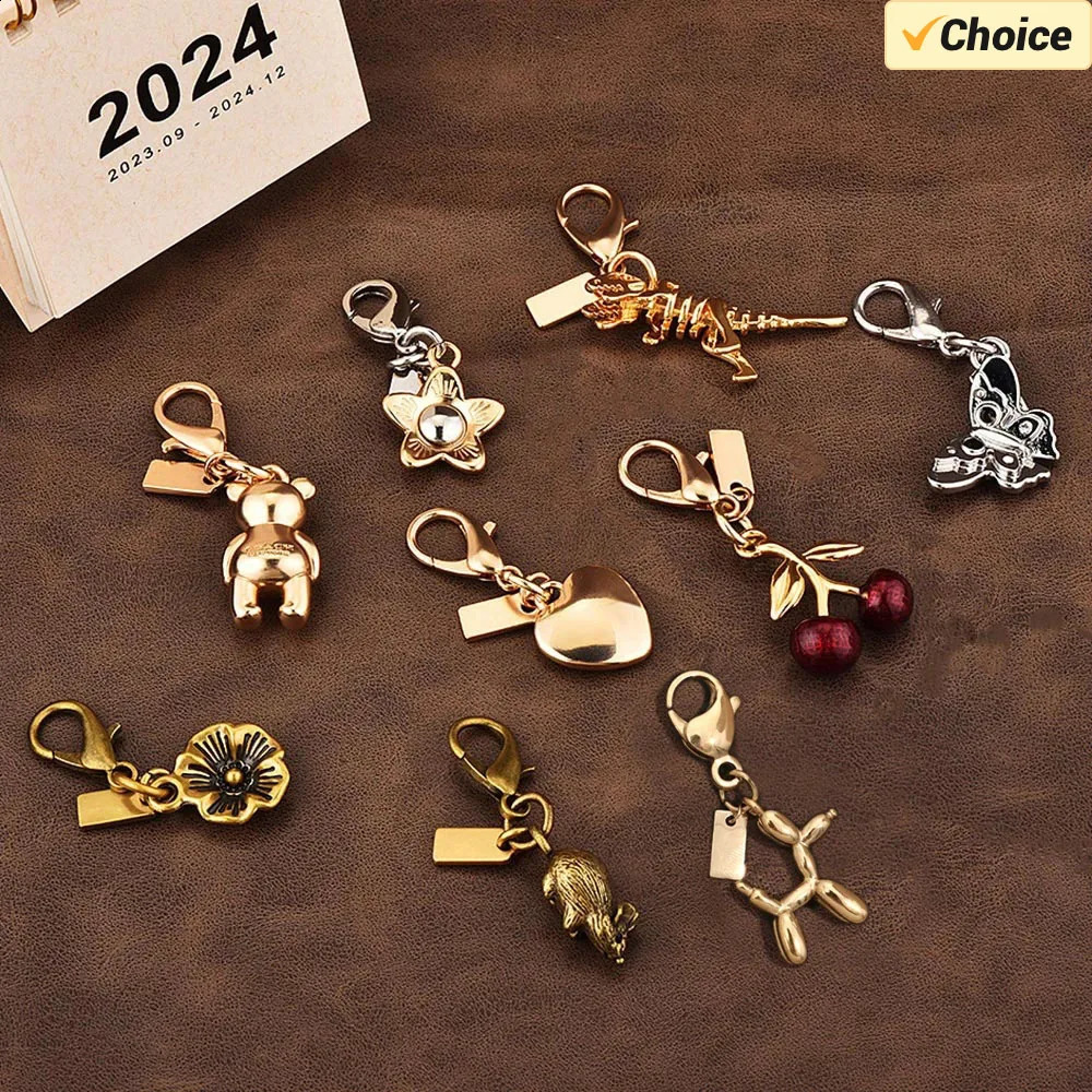 Exquisite Highend Bear Cherry Dog Keychains For Women Y2k Bag Pendant Car Key Chains Jewelry Gift Decoration Accessories 250919