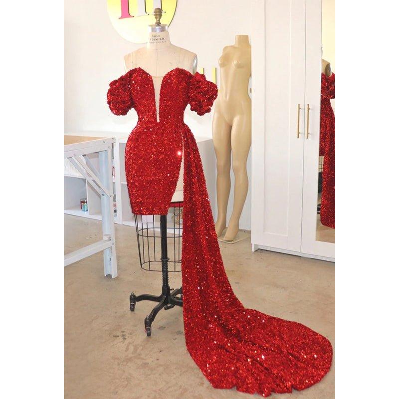 Black Prom Evening Sheath Lace Glitter Mini Short Party Graduation Homecoming Birthday Holiday Club Gowns Dress