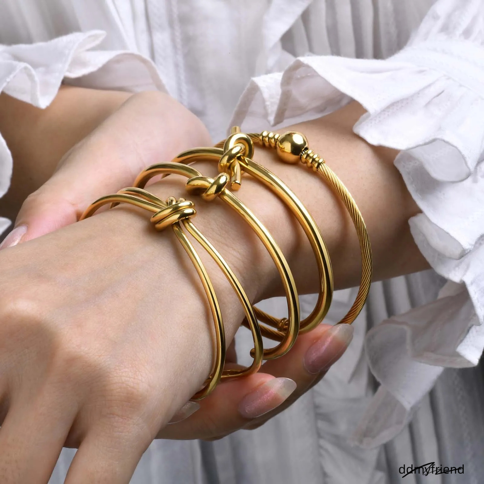 Open Designer Bracelet, Knot Fashion Bracelet Cross-Border Wholesale Simple European And American Women's Style Jewelry ddmyfriend