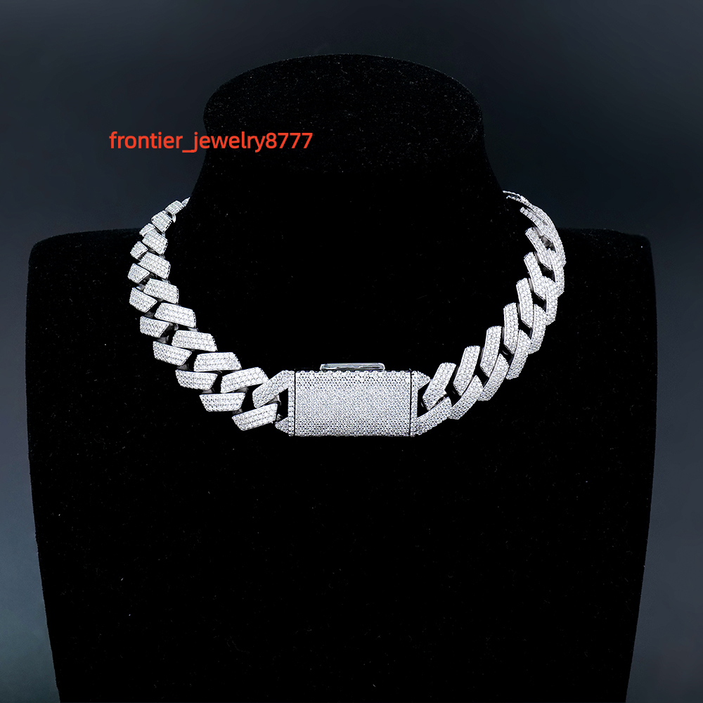 8mm Iced Out Hip Hop Diamond Bracelet VVS Moissanite Cuban Link Chain for Party Gifts for Man