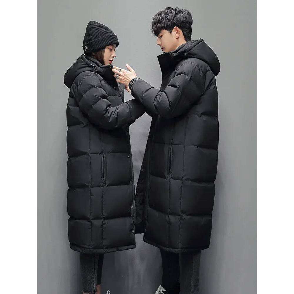2025 New Mens Long -High-quality White Duck Down Hooded Jacket -30° Couple Thicked Warm Parkas 5XL Men Winter Coats