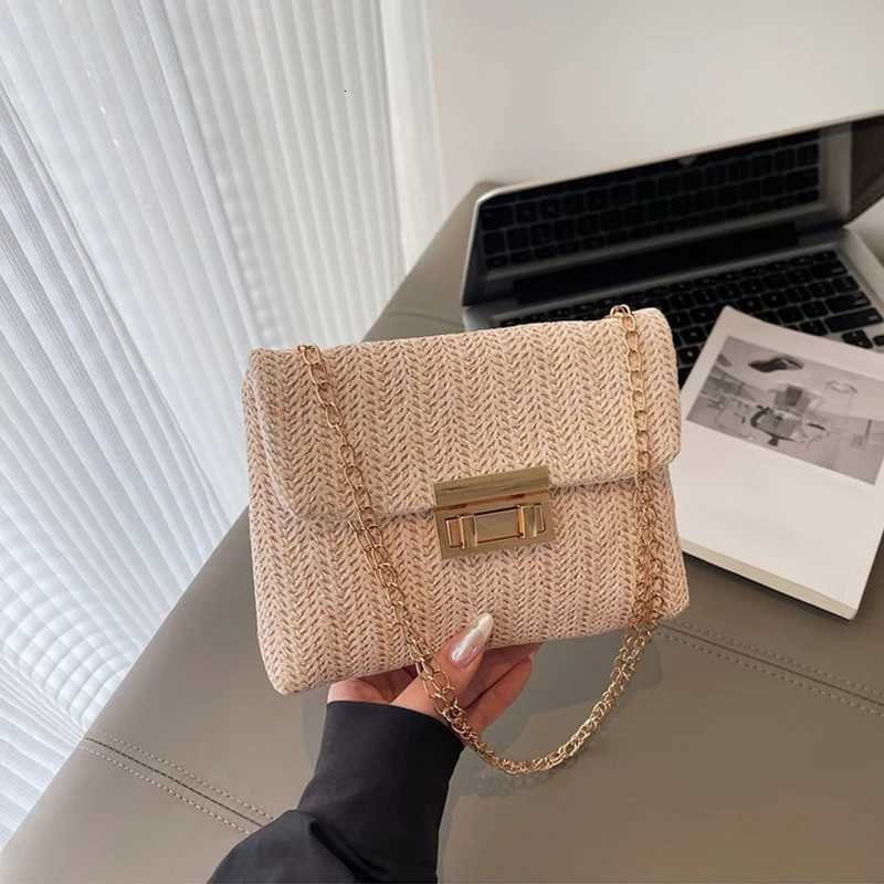 Handmade Fashion Straw Shoulder Bag Women High Capacity Crossbody Beach Woven Clutch Handbag Z250915