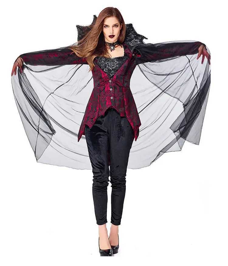 Witch Vampire Cosplay Costume For Woman Girl Witch Vampire Queen Halloween Ball Party Costumes Full Set L250918