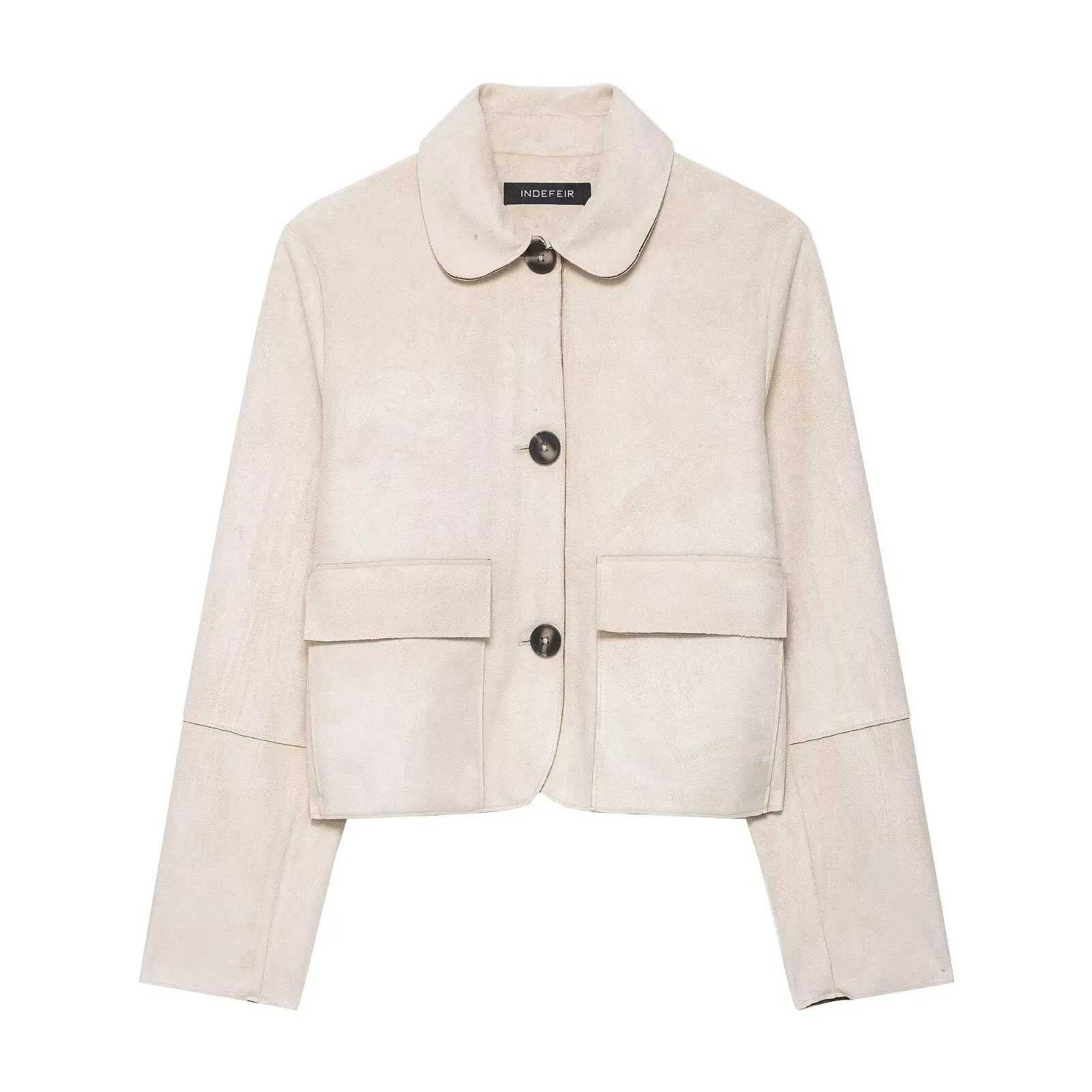 European and American style 2025 autumn new suede effect retro versatile jacket coat top Z250918