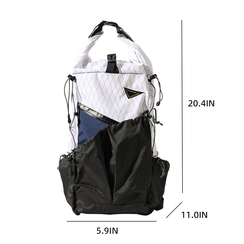 Sewafox 40L Waterproof Hiking Camping Backpack Large Capacity Lightweight Outdoor Sport Travel Daypack with Rain Cover Blue Yellow Grey Green Black