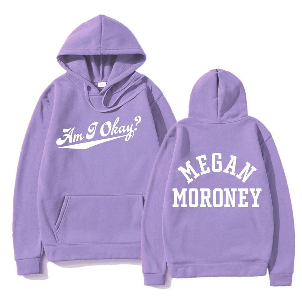 Megan Moroney Am I Okay Hoodie WomenMen Harajuku Aesthetic Letter Print Hoodies Unisex Autumn Winter Pullover Sweatshirts Hoody 250918