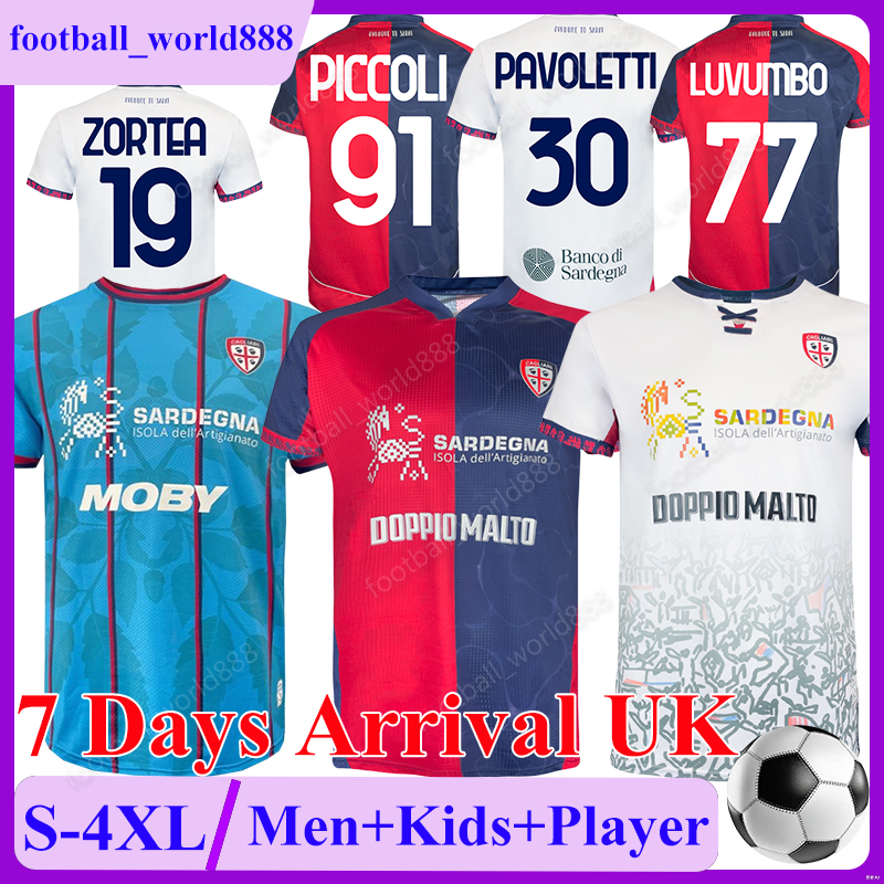 4XL Cagliari Calcio 25 26 Soccer Jerseys PICCOLI PAVOLETTI LUVUMBO 2025 Football Shirts COMAN MUTANDWA ZORTEA R. MARIN VIOLA GAETANO PALOMINO Men Kids Kits Socks Sets