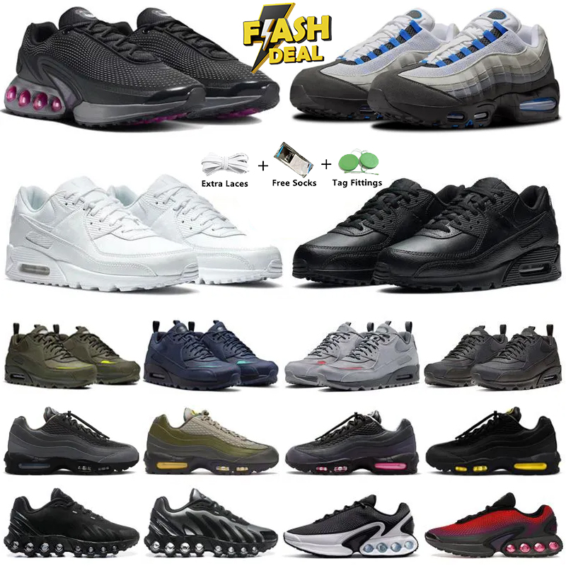 90s 90 95 95s Dn Dns Designer Running shoes Blue Spark Bright Mandarin Triple Black White UNC Midnight Navy Desert Wolf Grey Olive Men Women trainers Platform