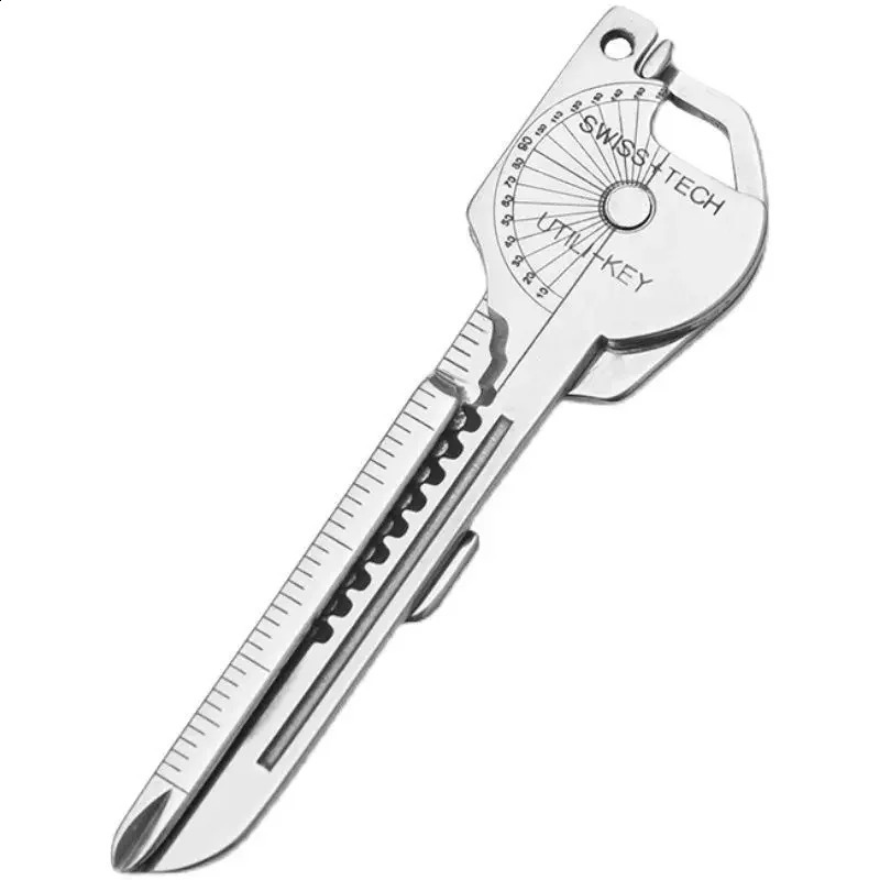 8in1 MultiTool Keychain for Camping Survival Folding Screwdriver Bottle Opener Compact Outdoor Utility Pliers with Key 250918