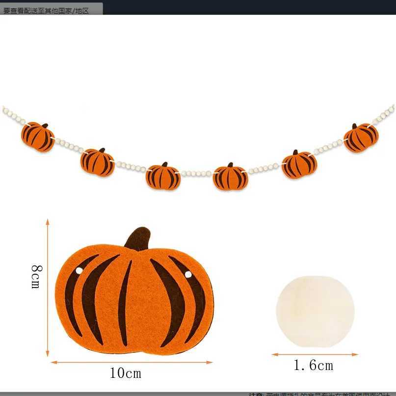 98inch Fall Pumpkin Banner Autumn Thanksgiving Festival Halloween Party Fireplace Mantle Wall Home Patio Garden room decoration C250919