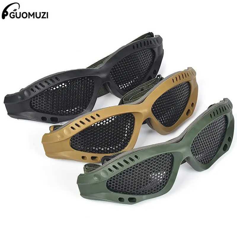 Tactical Paintball Goggles Eyewear Steel Wire Mesh Airsoft Net Glasses Eye Goggle Shock Resistance Eye Game Protector J250919