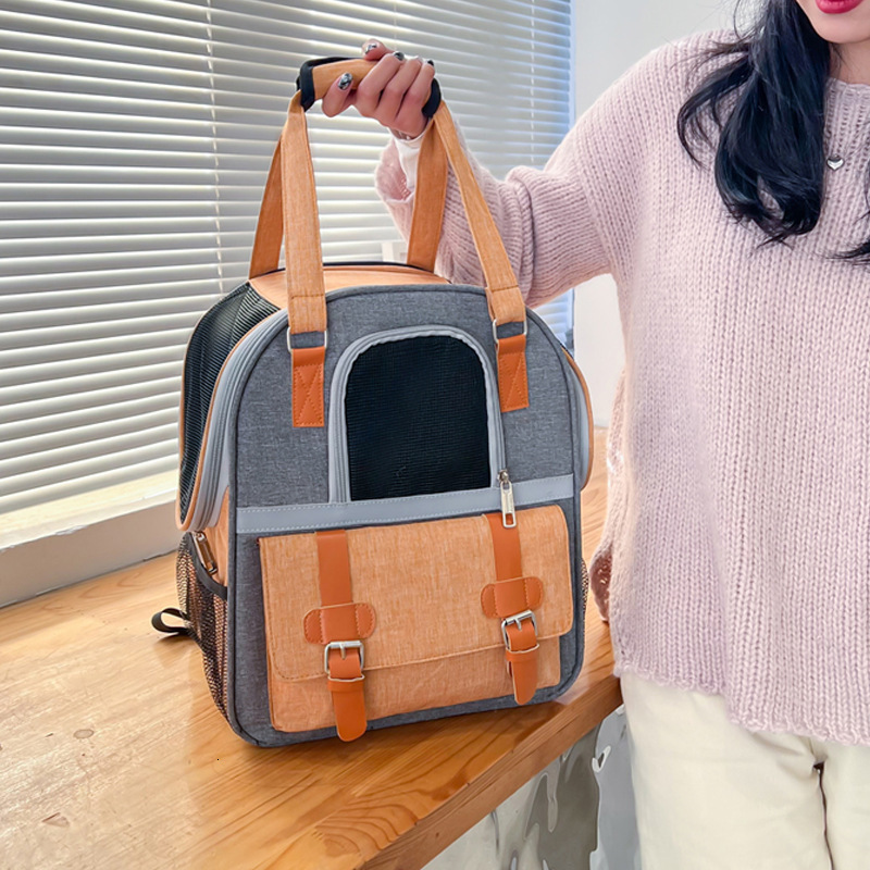 Pet Cat Outdoor Portable Large Capacity Space Capsule Canvas Breathable Backpack for Small and Medium Dogs Rabbit Carrier