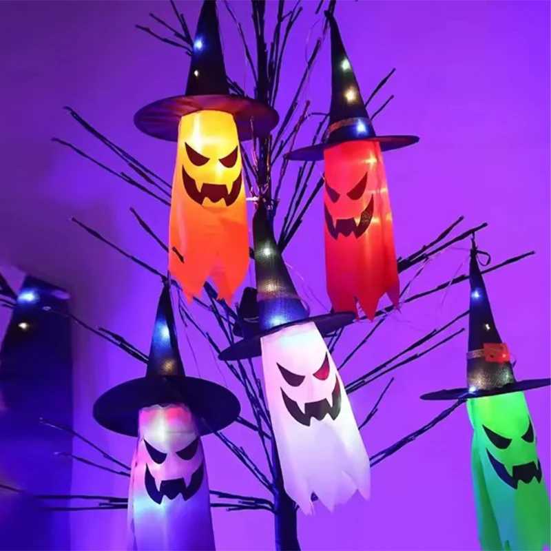15pcs Halloween Witch Hat String Lightscolored Led Lights Halloween Glowing Decoration For Yard Tree Garden Party Home Decor C250919