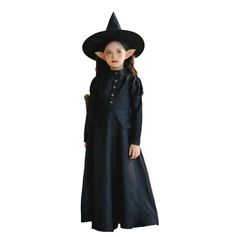 Halloween Childrens Costume Cosplay Wizard Witch Robe Performance Vampire Performance Childrens Dress L250918
