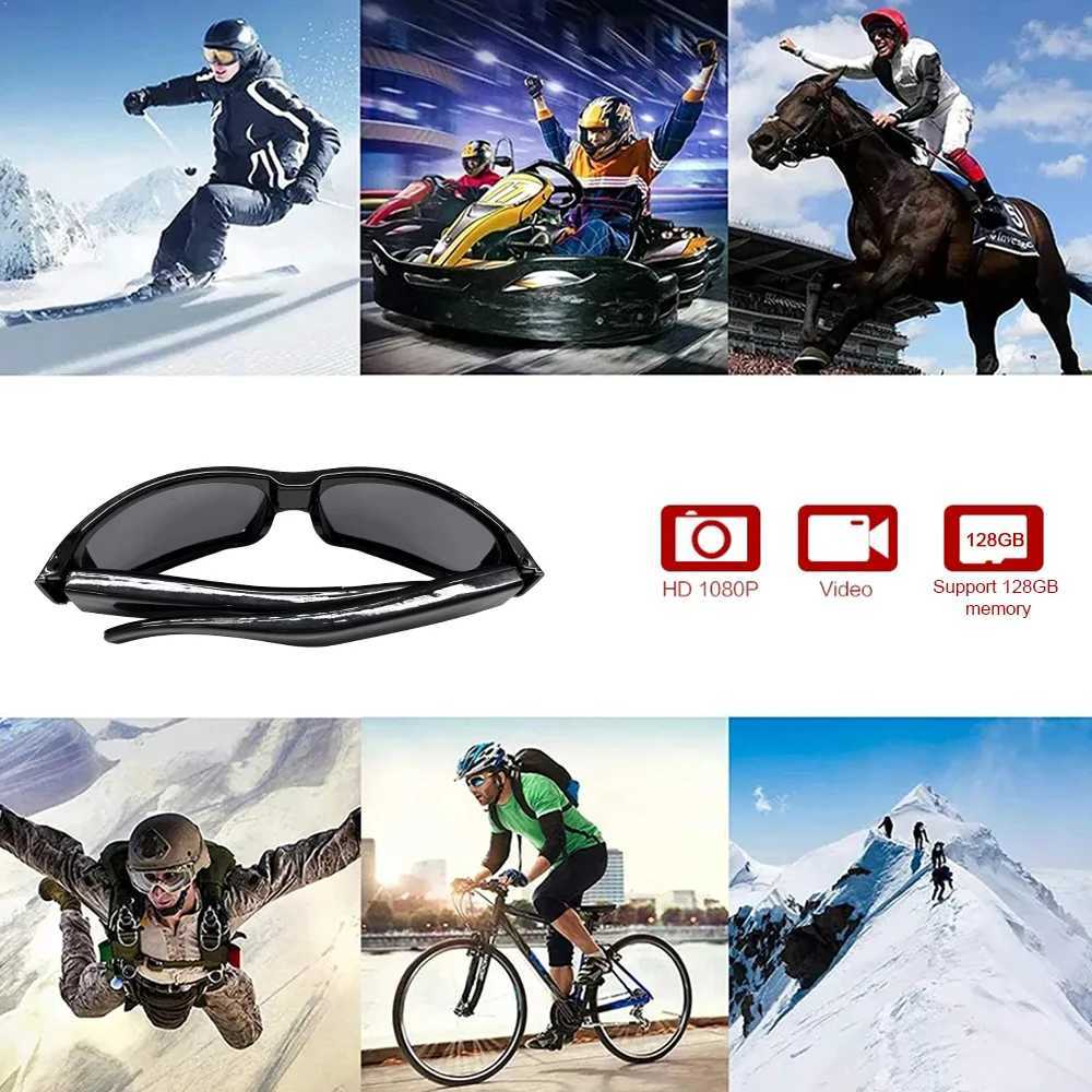 Black Border Sunglasses with TF CardMotion DetectionOutdoor Sports glasses for ClimbingSkiingCyclingDriving J250919