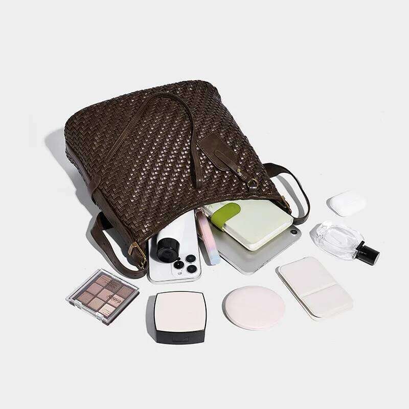 Designer Bag Luxury Bag Handmade Weave Bucket Bags For Women Designer Handbags And Purses 2025 New In Vintage Casual Vacation Shoulder Crossbody