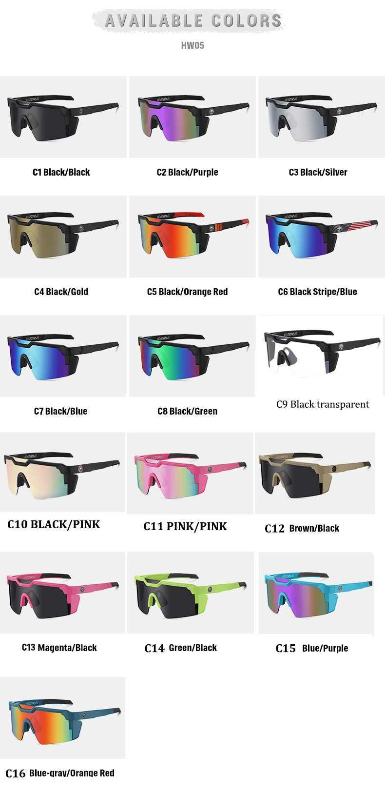 NEW High quality luxury Heat Wave brand sunglasses square Conjoined ns cycling Women men sun glasses UV400 Y250919
