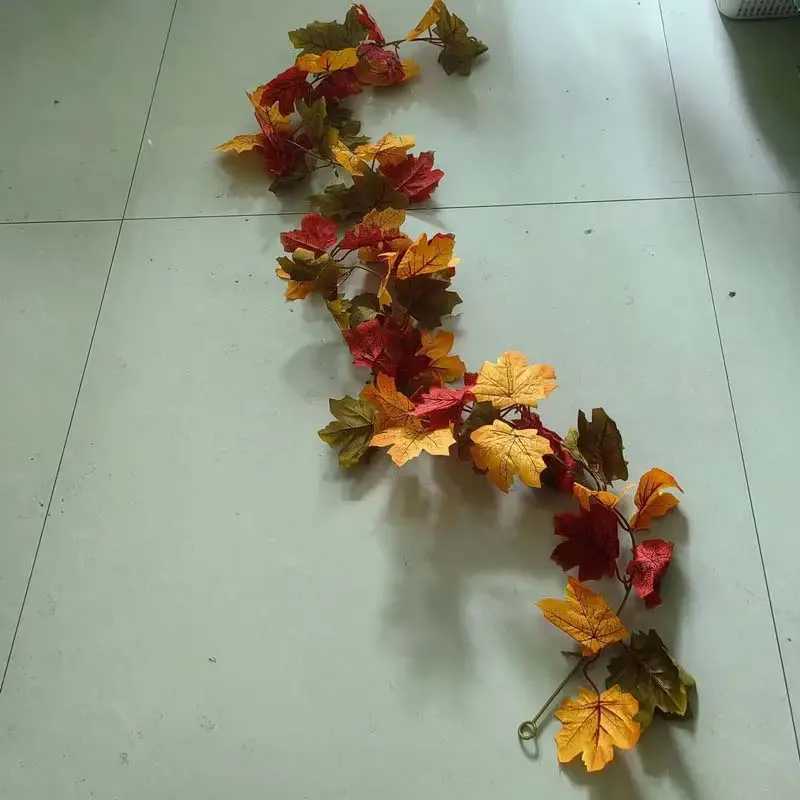 Artificial Maple Leaf Fall Maple Garland Fall Leave Vine for Home Room Decor Garden Wedding Party Halloween Christmas Decoration C250919