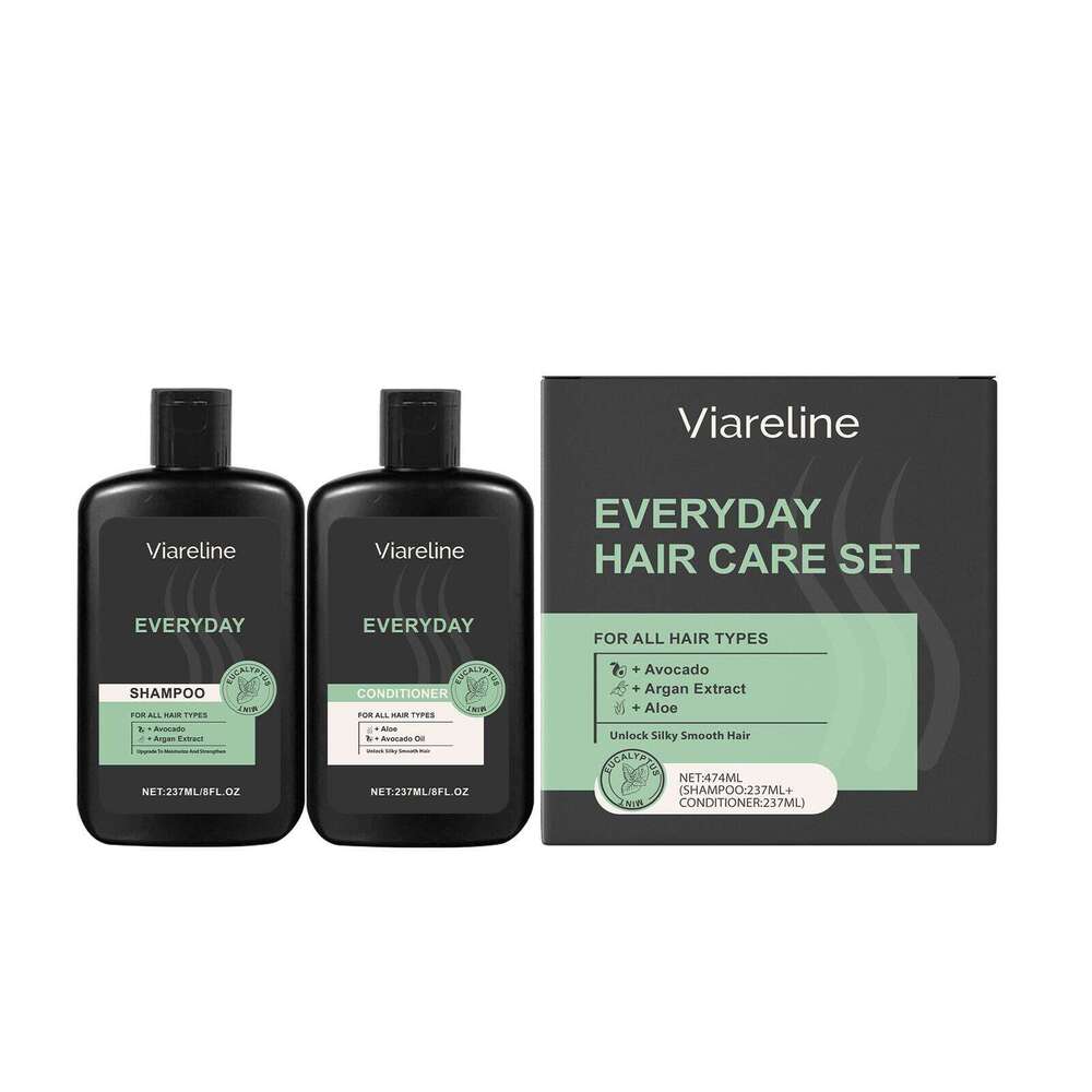 Viareline Men's Set Gentle Cleansing Moisturizing Smoothing Shiny Daily Hair Care
