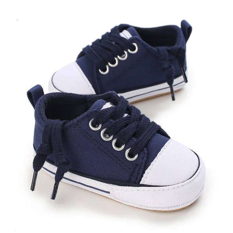 Meckior Sneakers Boys Girls Canvas Non-slip Rubber Sole Comfortable Soft Unisex Baby Basketball Shoes 0-18M