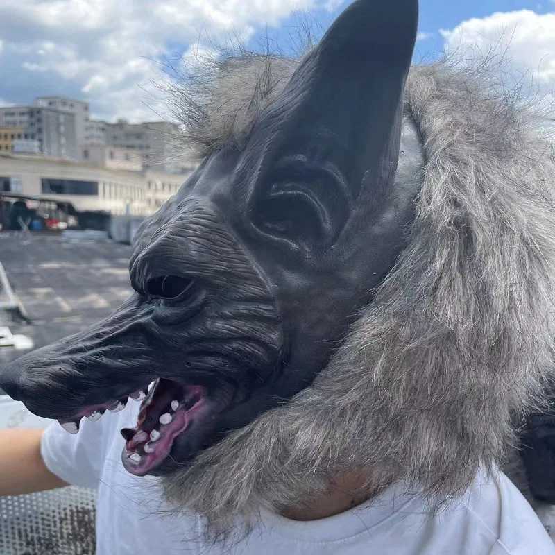 Horror Werewolf Costumes Halloween Cosplay Wolf Mask Werewolf Claws Set Gloves Terror Role Play Prank Props Creepy Wolf Headgear L250918