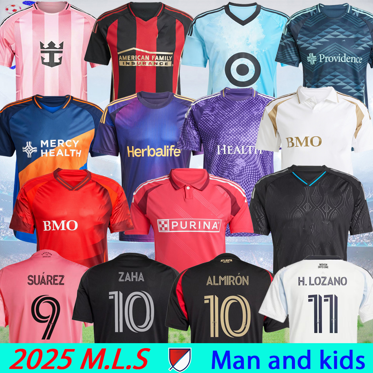 2025 San Diego FC Columbus Soccer Jerseys Galaxy Montreal Crew kit 25 26 LAFC Sounders H.Lozano home away football shirt 16-4XL