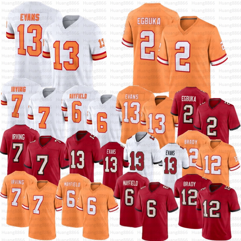 2025 New Baker Mayfield 2 Emeka Egbuka Mike Evans Football Jerseys Bucky Irving Tom Brady Godwin Jr Brooks Antoine Winfield Jr David Vita Vea Alstott Diaby Barber