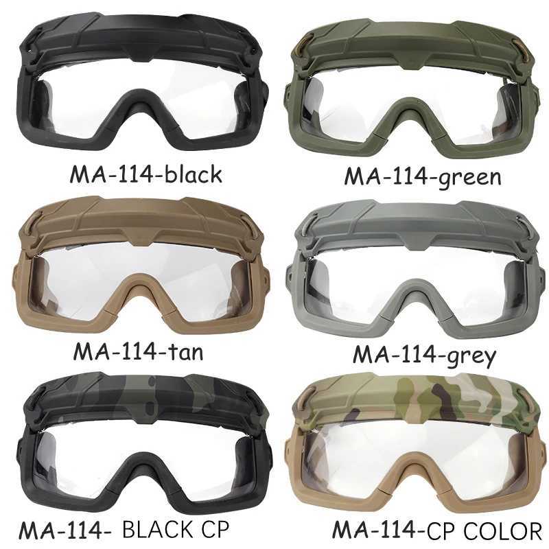 Tactical Safety Goggs Eye Protective Glasses for Airsoft Paintball Shooting Hiking CS Game or Helmet Wearing Y250919