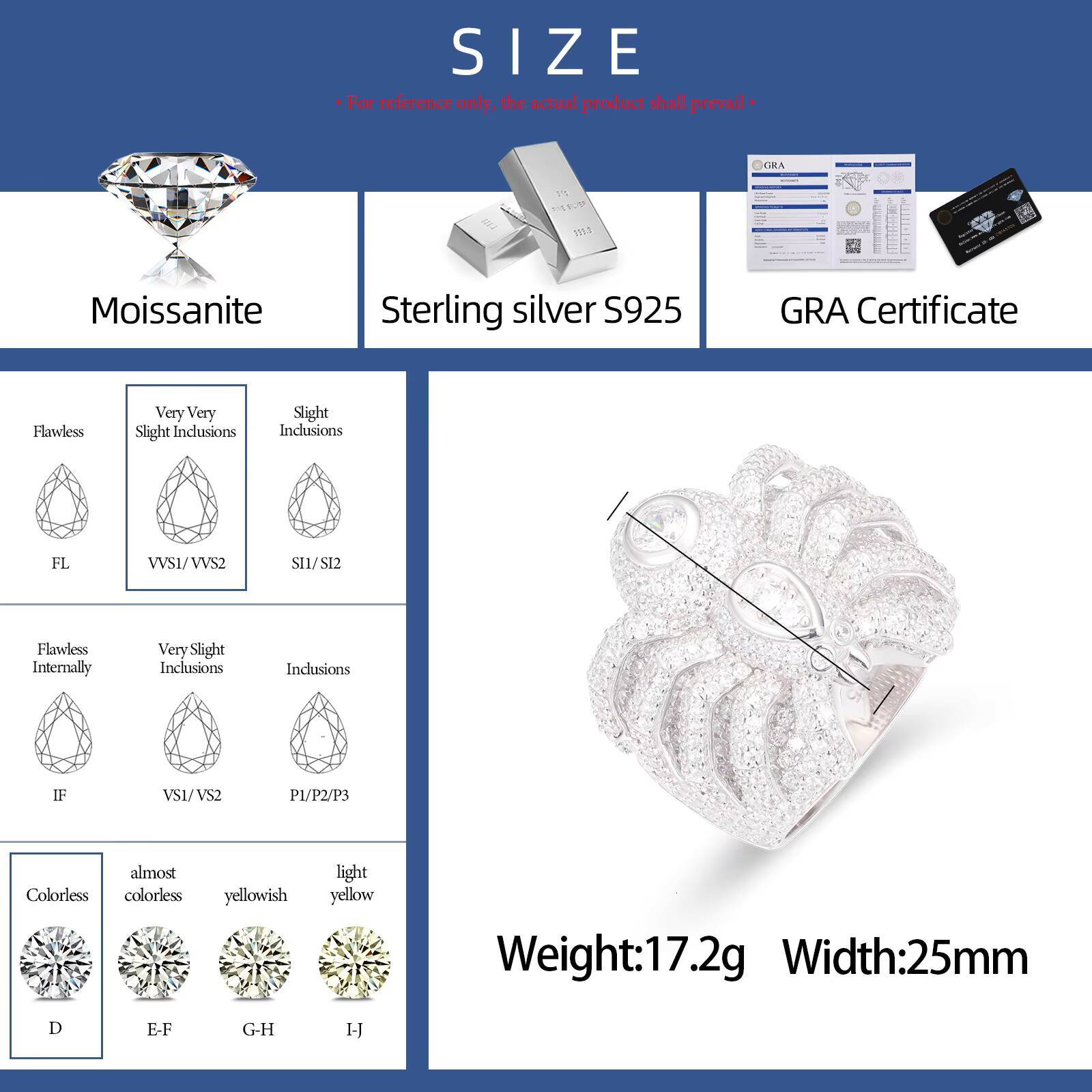 Suspended Design Micro Moissanite Spider Ring 925 Silver VVS Lab Diamond Hip Hop Men Jewelry Luxury Gift Iced Out Tarantula Ring